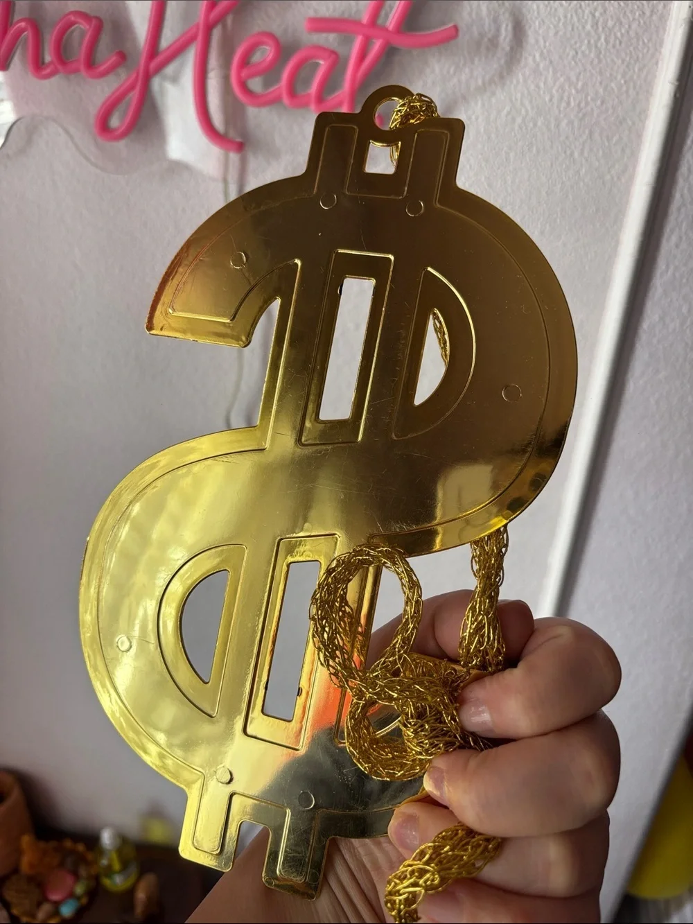 Dollar Sign Necklace Prop
